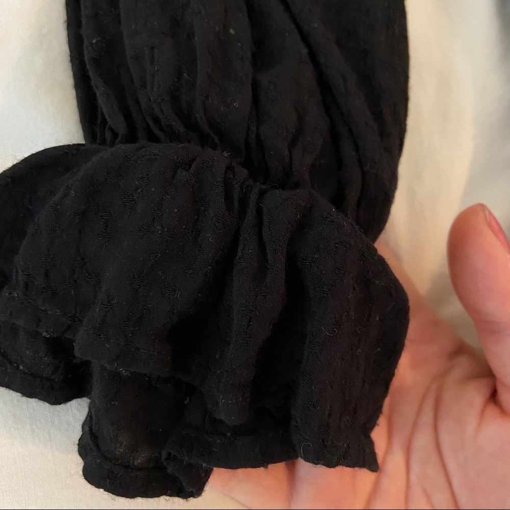 Black Ruffled Top - Picture 3 of 3